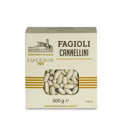 Principato di Lucedio Cannellini Beans - 500 g - Packaged in Protective Atmosphere and Cardboard Case