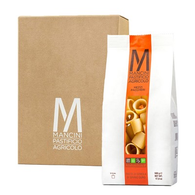 Mancini Pastificio Agricolo classic line - mezzi paccheri - 12 packungen à 500 g