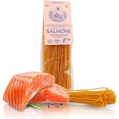 Antico Pastificio Morelli pasta aromatizzata - salmone - tagliolini - 250 g